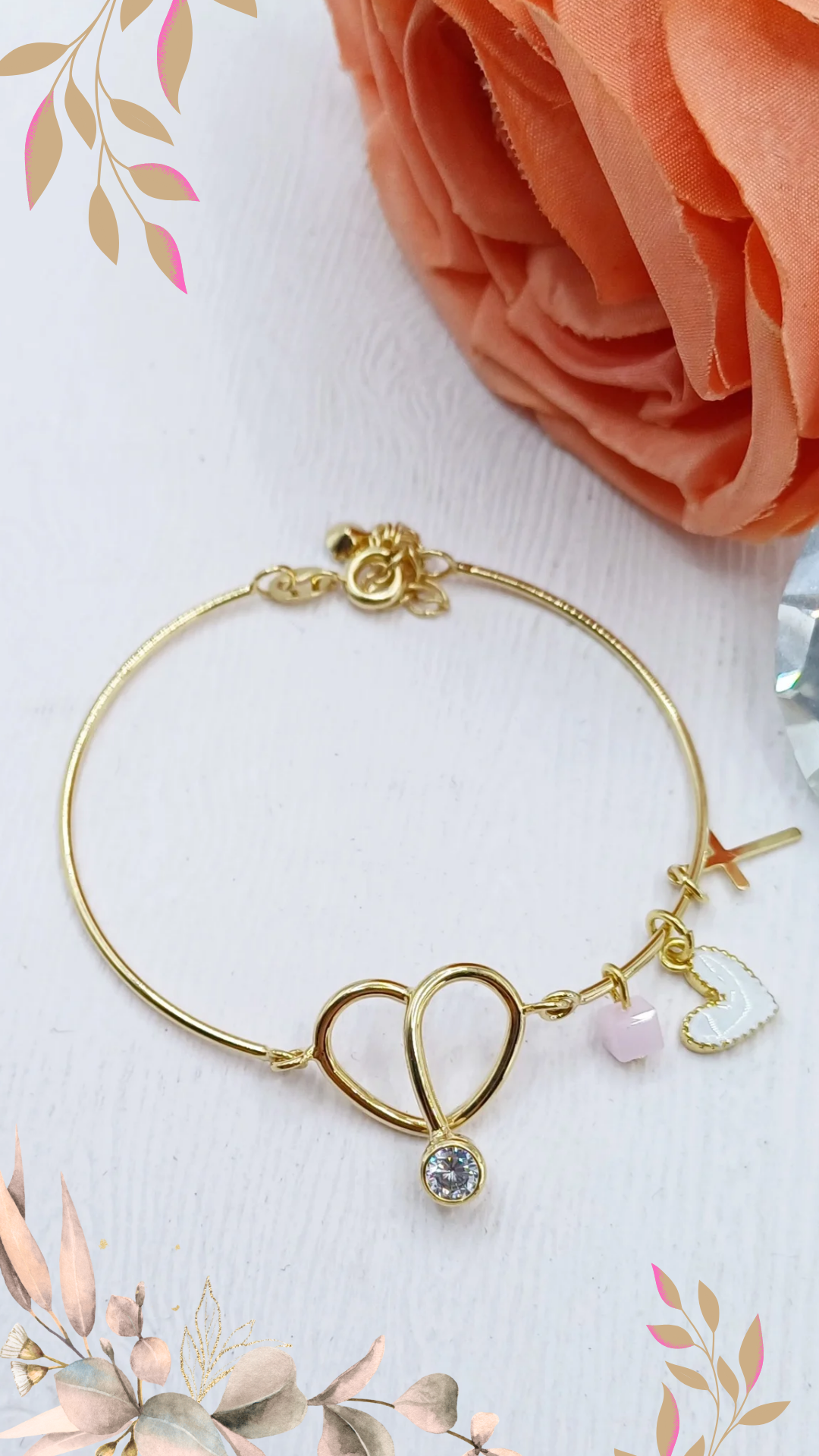 Pulsera Corazón cristal
