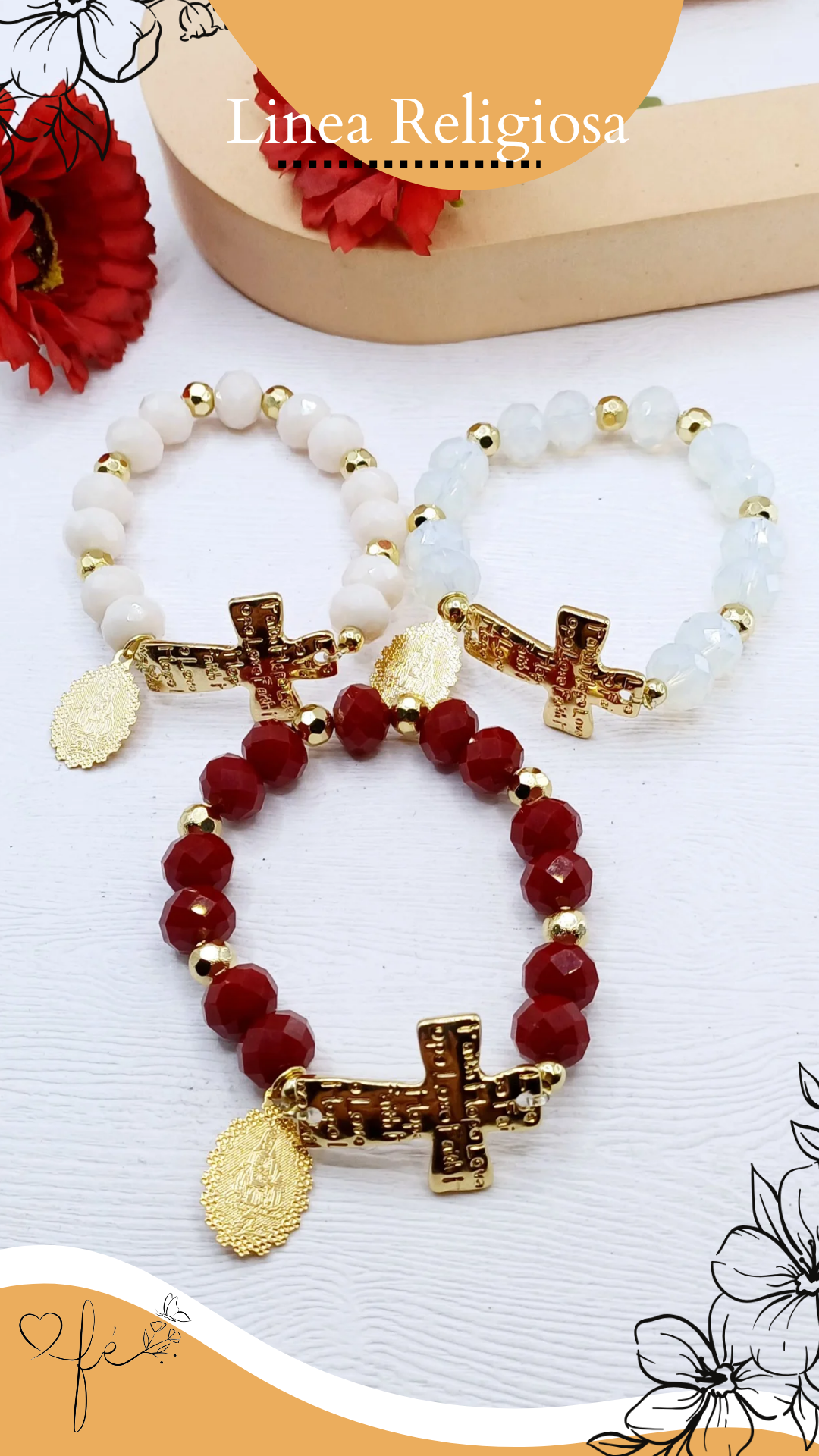 Pulsera Crucifijo Love-Faith-Hope