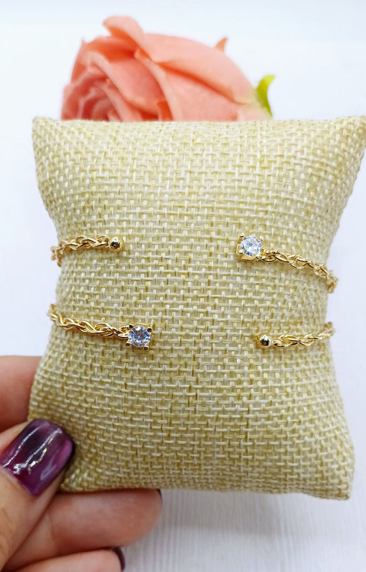 Pulsera entretejida cristal
