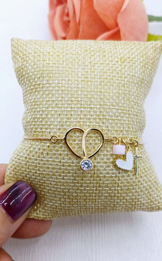 Pulsera Corazón cristal